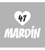 Kalpli 47 Mardin Araba Sticker siyah 20x15 CM (Beyaz)