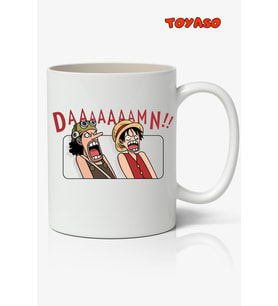 One Piece Monkey D. Luffy Usopp Anime Temalı Beyaz Kupa Bardak Sevgiliye Arkadaşa Hediye