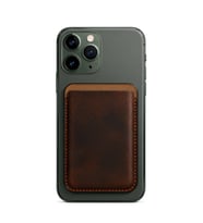 iPhone 11 Pro Heritage Hakiki Deri Cüzdan Magsafe Vintage Kahverengi