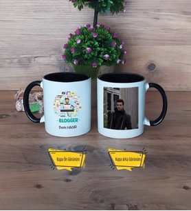 Blogger Kupa Bardak Siyah Fotoğraflı