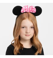 Pembe Fiyonklu Minnie Mouse Tacı Mini Kulak (5343)