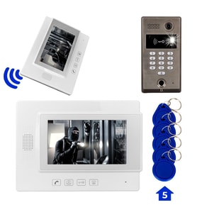Powermaster Görüntülü Kapı Zili Intercom Tek Dairelik Diafon Kablosuz Gece Görüşlü Şifreli Çipli Parmak İzli