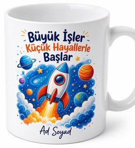 Erkek Çocuğa Hediye Özel Tasarım Baskılı Porselen Kupa Bardak Hediye