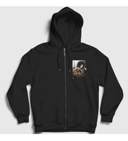 Presmono Unisex Siyah Ohma Tokita V3 Anime Kengan Ashura Fermuarlı Kapüşonlu Sweatshirt 318337tt