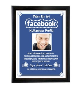 Kişiye Özel Fotoğraflı Facebook Sertifikası