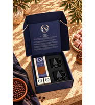Prizma Obsidyen 2'li Türk Kahvesi Fincan Takımı ve 150 g Türk Kahvesi Hediye Seti
