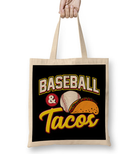 Baseball & Tacos Funny Athlete Taco Obsessed Bez Çanta Uzun Saplı