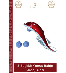 Premium Kolay Kullanım Zindelik Rahatlatıcı Boyun Sırt Tüm Vücut 3 Başlıklı Yunus Balığı Masaj Aleti