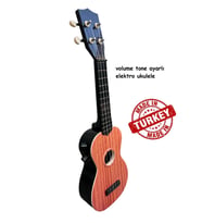 Hawiian XU21EQ-NT Elektro Soprano Ukulele (Naturel)  Dahili Eşik Altı Manyetik Sahne ve Kayıt İçin Hazır Doğal Ahşap Dokusu
