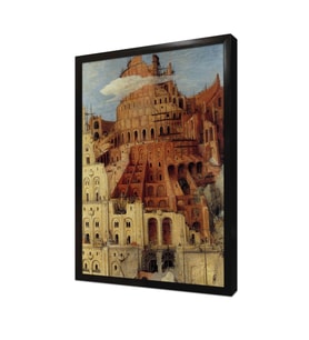 Babil Kulesi Pieter Brueghel Çerçeveli Mdf Tablo