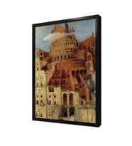 Babil Kulesi Pieter Brueghel Çerçeveli Mdf Tablo