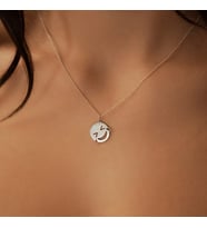 Gülmekten Ağlayan Yüz Emoji Kolye 925K Gümüş