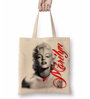 Red Marilyn Monroe Red Bez Çanta Uzun Saplı