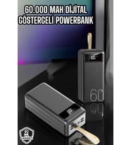 60.000 Mah Hızlı Şarj 4 Çıkışlı Uzun Şarj Süreli Dijital Göstergeli