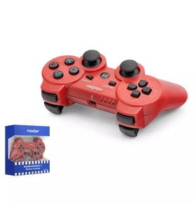 Nodar ND600B PlayStation 3 Uyumlu Kablosuz Titreşimli GamePad - Kırmızı