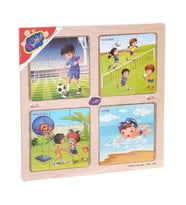 Playwood Ahşap Eğitici 4 lü Puzzle Spor Dalları Ony345