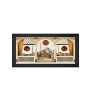 Ayasofya Allah Muhammed Motifli Kanvas Tablo 80 x 110 cm Siyah Çerçeve