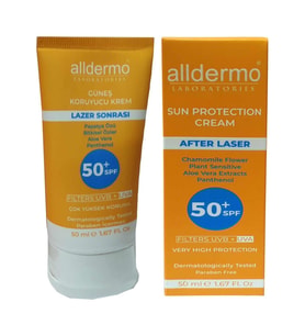 Alldermo SPF 50 + Laser Sonrası Güneş Koruyucu Krem 50 ml