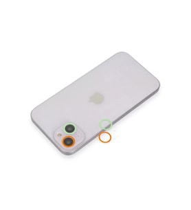 İphone 13 Mini Renkli Kamera Lens Koruma Cam - Turuncu-Yeşil