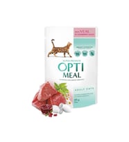 OptiMeal Dana Etli Ve Kızılcık Soslu Yetişkin Kedi Konservesi 85 gr