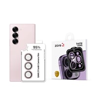 Samsung Galaxy Z Fold 6 Parmak İzi Bırakmayan Anti-Reflective Özel Safir Kamera (Pembe)