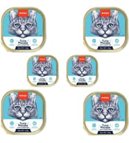 Ton ve Morina Balıklı Yaş Pate Kedi Mamasi, 40 Gr, 6 Adet, Yüksek Nem İçeriği