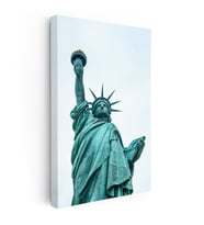 Kanvas Tablo Özgürlük Heykeli Meşale ve Kitap Şehir Mimari Tablo Ev Ofis Duvar Dekoru