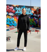 Kadın Kapüşonlu Standart Kol Baskılı Sweatshirt Fonksiyonel Dayanıklı Kaliteli Konforlu Şık