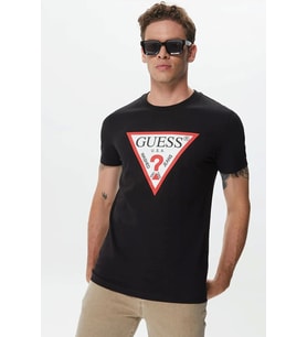 Guess Original Logo Erkek Siyah Slim Fit T-Shirt M2YI71I3Z14-JBLK