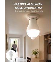 Mey İthalat® Sensörlü LED Lamba Otomatik Algılama Enerji Tasarruflu Aydınlatma