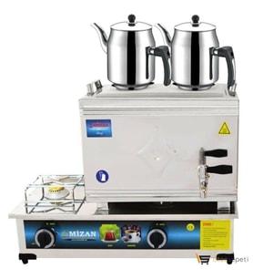 MİZAN MC102 Çift Demlik DOĞAL GAZLI Çay Kazanı 20 Lt + DEMLİK