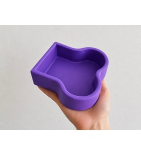 Kemik Model Beton Kedi Köpek Mama ve Su Kabı - Mor