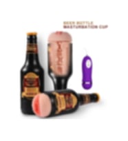 Shequ Beer Bottle 24 Cm Titreşimli Realistik Yapay Vajina Masturbatör