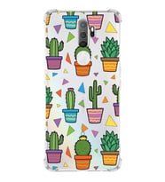 PrintiFy Oppo A5 2020 Uyumlu Water Color 4 Baskılı Şeffaf Köşe Korumalı Antişok Kılıf