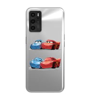 Oppo A16 / A55 Uyumlu Mcqueen ve Sally Tasarımlı Şeffaf Telefon Kılıfı
