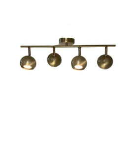 Rsylight Metal Modern 4 LÜ Eskitme Kaplama Led Spot Hareketli Avize Beyaz Ampullü