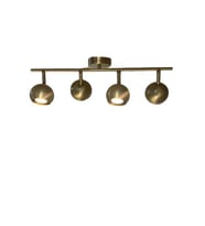 Rsylight Metal Modern 4 LÜ Eskitme Kaplama Led Spot Hareketli Avize Beyaz Ampullü