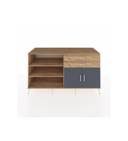 Kronos Konsol 3 Raflı 2 Çekmeceli 2 Kapaklı 176x59x99 Çam-Antrasit/Çam