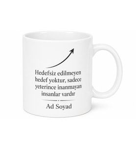 Satış Danışmanına Özel Hedef Temalı Motivasyon Kupa Bardak Hediye