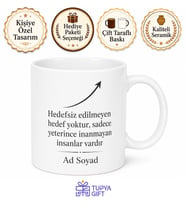 Satış Danışmanına Özel Hedef Temalı Motivasyon Kupa Bardak Hediye