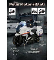 Polis Motorsikleti Sürtünmeli Hareketli Gidonlu Oyuncak Motor