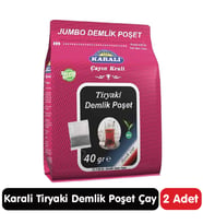 Karali Tiryaki Jumbo Demlik Poşet Siyah Çay 25*40 gr 2 Paket