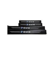 Bmw Logolu Karbon Kapı Eşiği Koruyucu Bant Folyo 4'lü Set