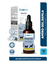 OneVet Yavru Kedi ve Köpekler İçin Gelişim Destekleyici Amino-Sol Damla 50 Ml