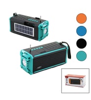 J-İPOK P-520 HASUBA HS-293 FENERLİ SOLAR PANELLİ - USB ŞARJLI BLUETOOTH FM RADYO MP3 USB - TF PLAYER 8W (5680)