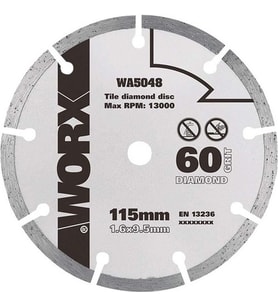 WORX WA5048 115x9,5mm Fayans, Seramik, Mermer Kesme Soketli Elmas Daire Testere Bıçağı