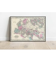 pgzzNM159 Roma İmparatorluğu Haritası Sanatsal Duvar Dekorasyon Poster 60x90cm.