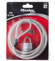 Master Lock 715Dat Örgülü Çelik Araba Kapak Kablosu, Lamine Çelik Asma Kilit, 2,1 M Kablo Ve 1-1/8 I