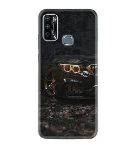Infınıx Hot 9 Play Kılıf Silikon Desen Özel Seri Black Car 1768
