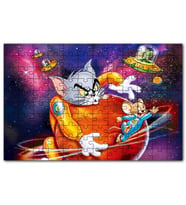 Cakapuzzle Tom ve Jerry Çizgi Filmi, Puzzle Yapboz MDF (Ahşap) (120 Parça)
